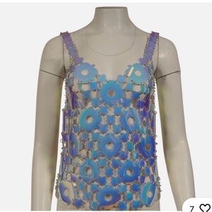 paco rabanne Iridescent Blue Women's Top
